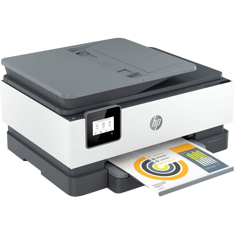 HP - OfficeJet 8015e Wireless All-In-One Inkjet Printer with 6 months of Instant Ink Included with HP+ - White