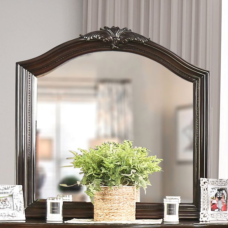 Traditional Mirror in Brown Cherry