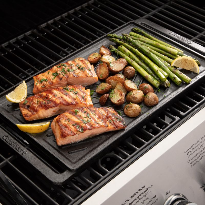 Cuisinart - Reversible Cast Iron Griddle/Grill Plate