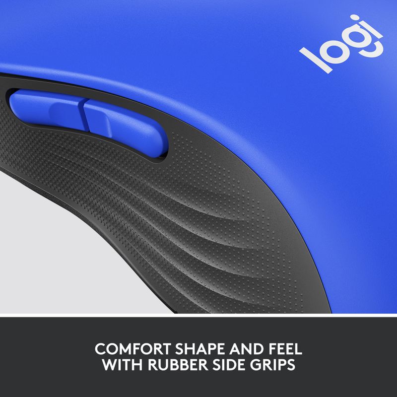 Logitech - Signature M650 L Full-size Wireless Optical Scroll Mouse with Silent Clicks - Wireless - Blue