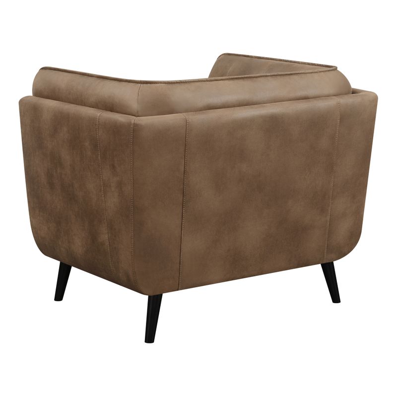 Thatcher Upholstered Button Tufted Chair Brown