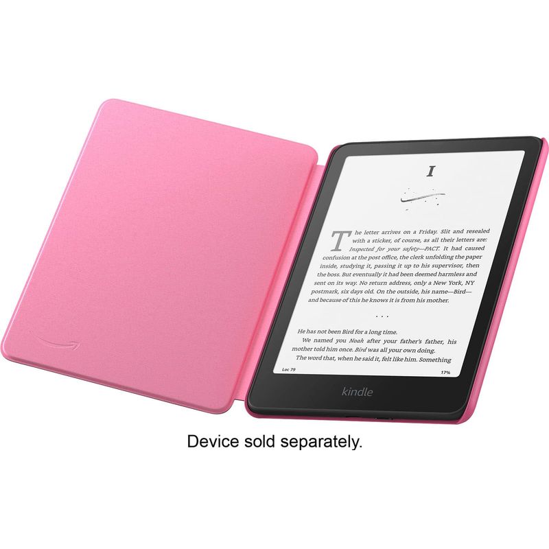 Amazon - Kindle Paperwhite and Kindle Colorsoft Signature Edition Plant-Based Leather Case - Lightweight, Protective Cover - Raspberry