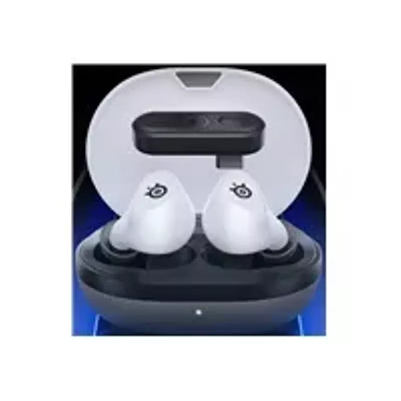 SteelSeries - Arctis GameBuds True Wireless Noise Cancelling Gaming Earbuds for PS5, PS4, PC, Switch - White