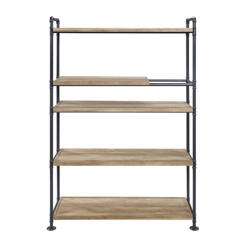 ACME Brantley Bookshelf, Oak & Sandy Black Finish