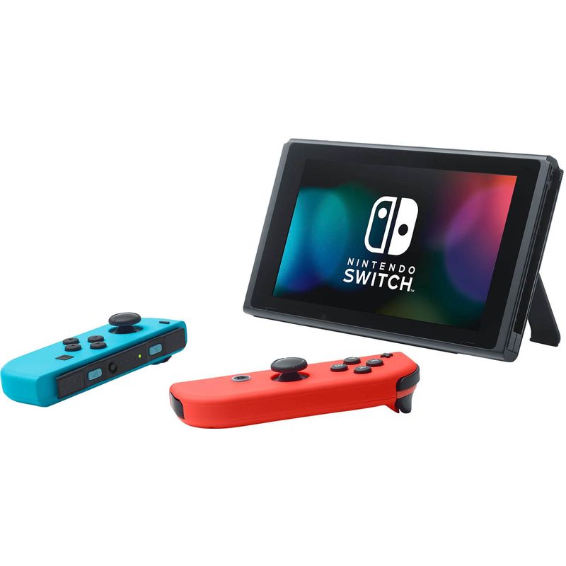 Nintendo Switch Gaming Console With Neon Blue Joy-Con Controllers