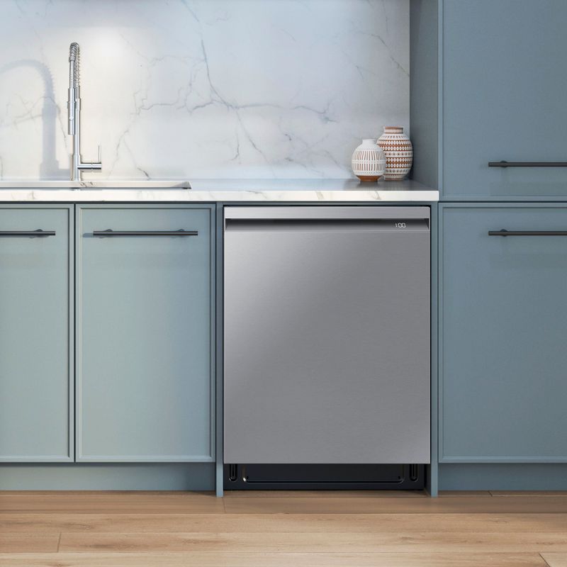 Samsung - 24" AutoRelease Dry Smart Built-In Stainless Steel Tub Dishwasher with 3rd Rack, StormWash+, 42 dBA - Stainless steel