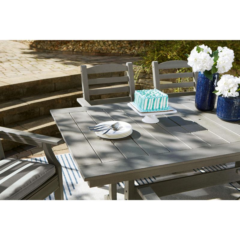 Visola Rectangular Dining Table w/Umbrella Option