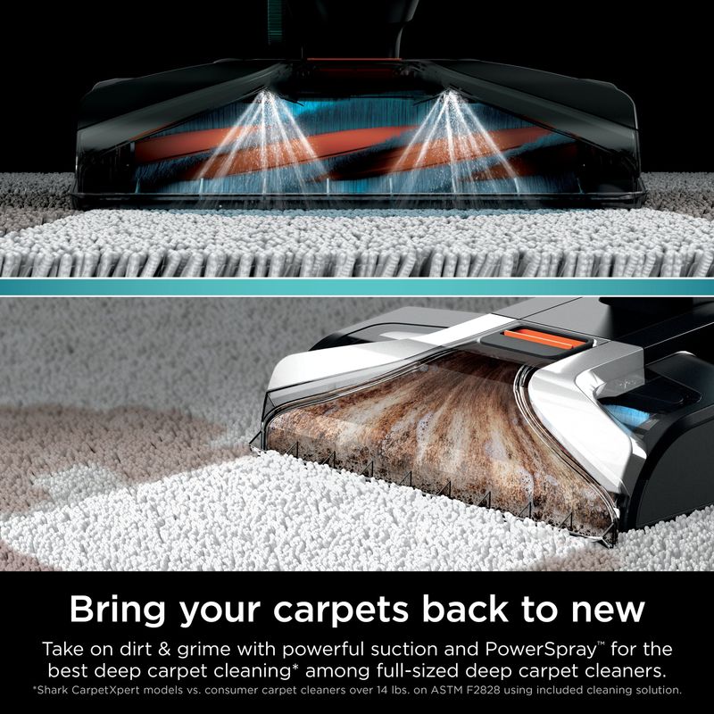 Shark - CarpetXpert with Stainstriker Technology Corded Upright Deep Carpet and Upholstery Cleaner with Built-in Spot Remover - White