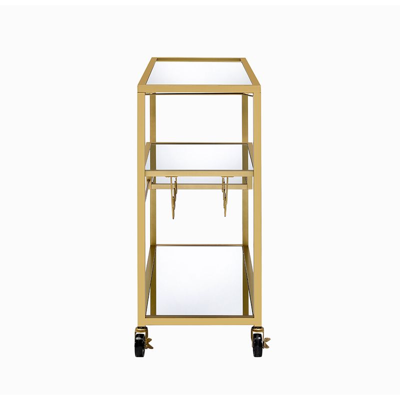 ACME Adamsen Serving Cart, Champagne & Mirror