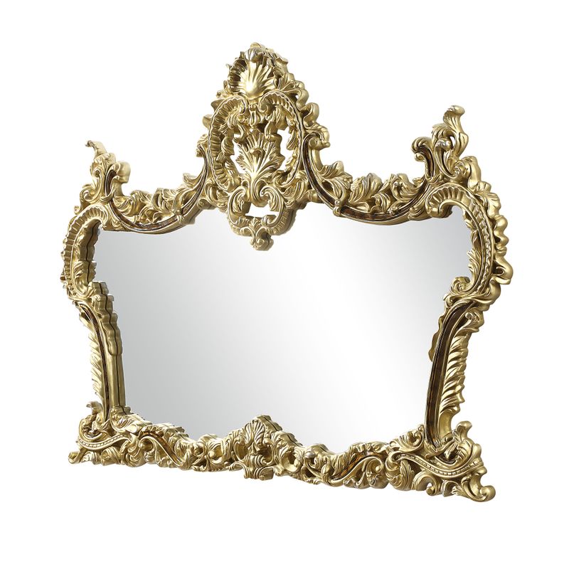 ACME Desiderius Mirror, Antique Gold & Hand Paint Brown