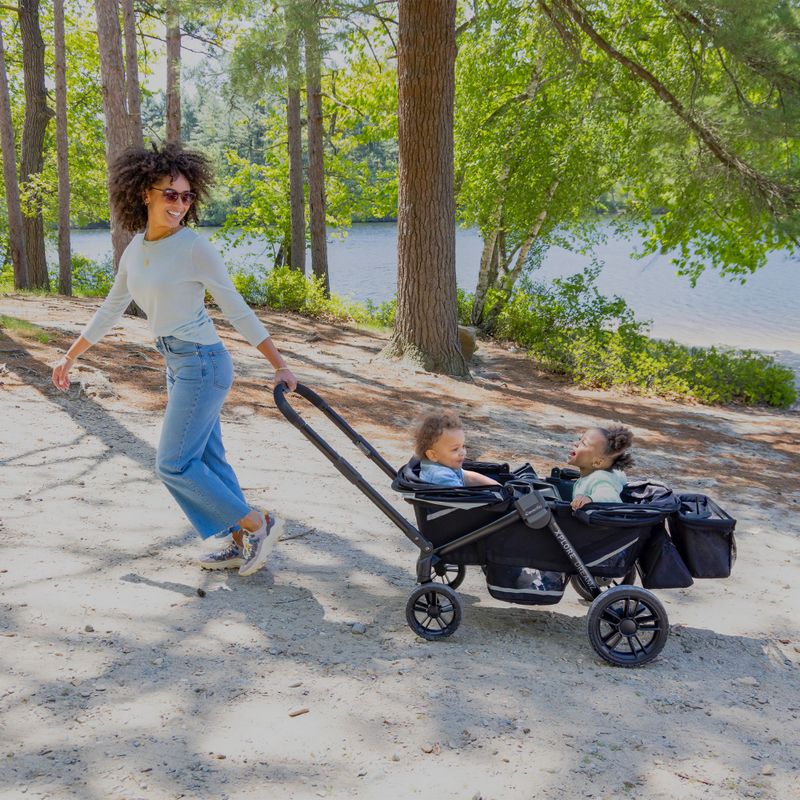 Pivot Xplore Dreamz All-Terrain Stroller Wagon w/ Bassinet Insert Jetsetter Black