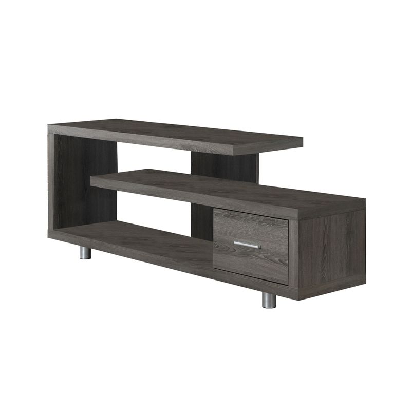 TV Stand/ 60 Inch/ Console/ Media Entertainment Center/ Storage Cabinet/ Living Room/ Bedroom/ Laminate/ Brown/ Contemporary/ Modern