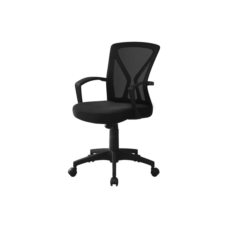 Office Chair/ Adjustable Height/ Swivel/ Ergonomic/ Armrests/ Computer Desk/ Work/ Metal/ Fabric/ Brown/ Contemporary/ Modern