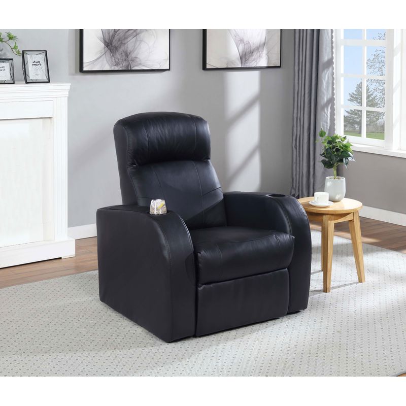 Cyrus Home Theater Upholstered Recliner Black