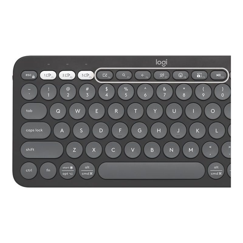 Logitech - Pebble Keys 2 Slim TKL Wireless Scissor Keyboard for Windows, macOS, iPadOS, Chrome - Graphite