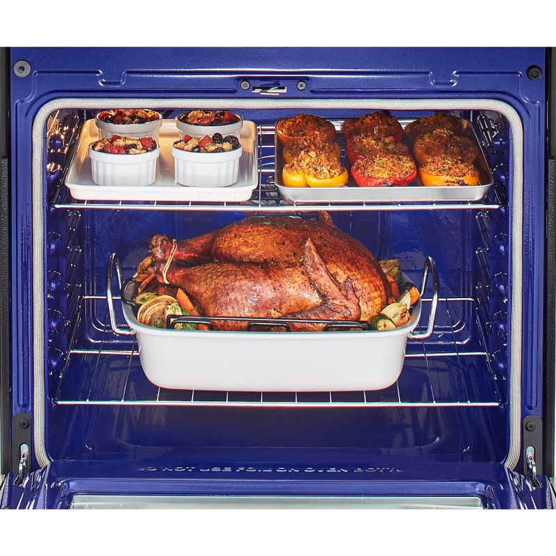 LG 6.3-Cu. Ft. Electric Smart Range with InstaView and AirFry, Black Stainless Steel