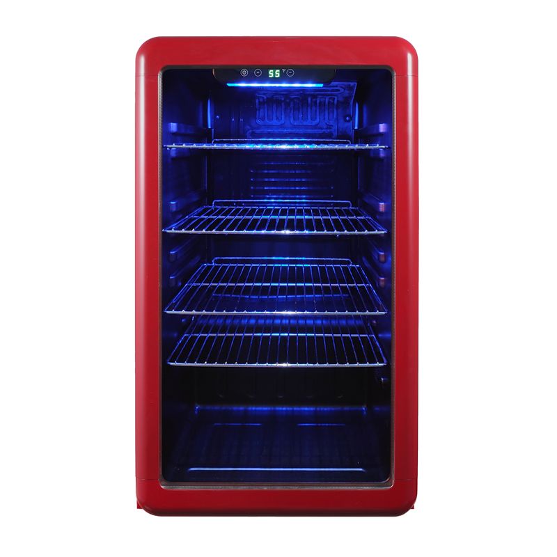 Magic Chef 3.4cu. ft. Red Retro Beverage Cooler