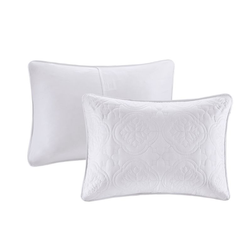 White Oakley 3 Piece Reversible Bedspread Set Full/Queen