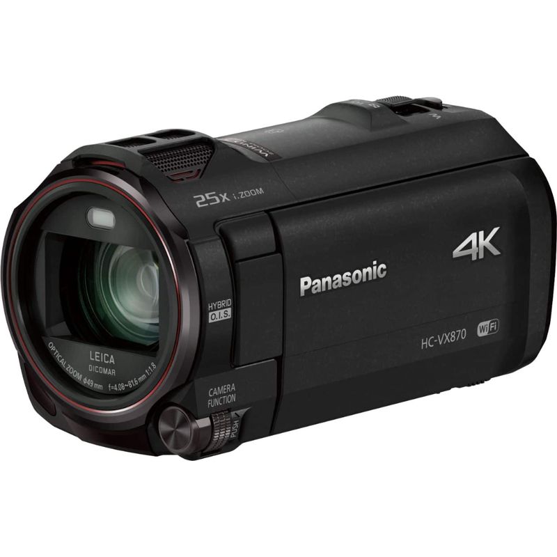 Panasonic - HC-VX870K 4K Ultra HD Flash Memory Camcorder - Black