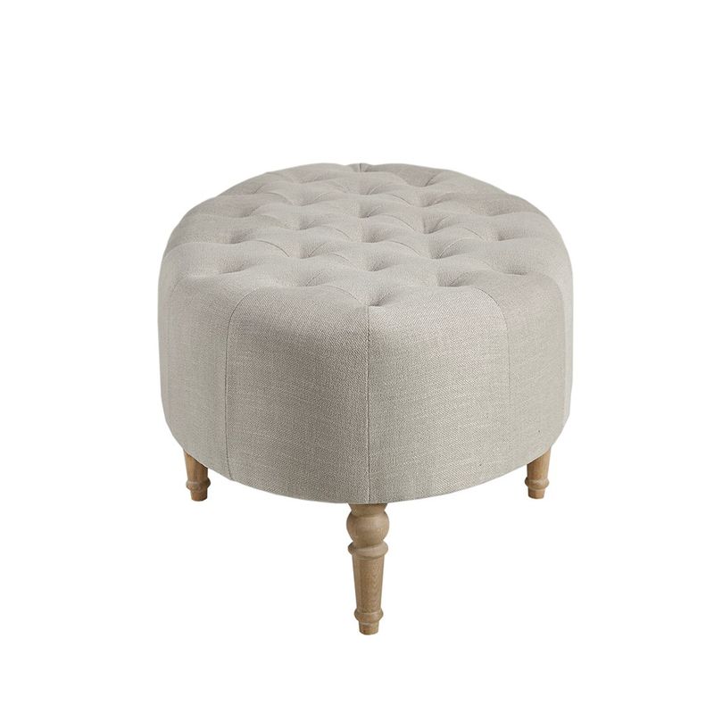 Merce Linen Oval Accent Ottoman