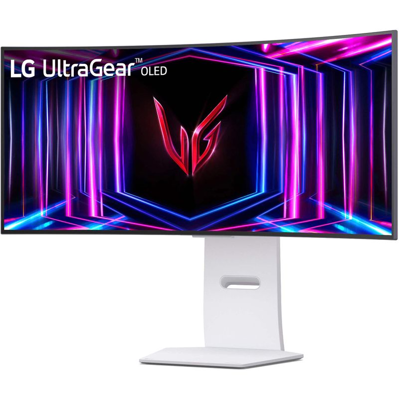 LG - UltraGear 34" OLED Curved WQHD 240Hz 0.03ms FreeSync and NVIDIA G-SYNC Compatible Gaming Monitor with HDR400 - White