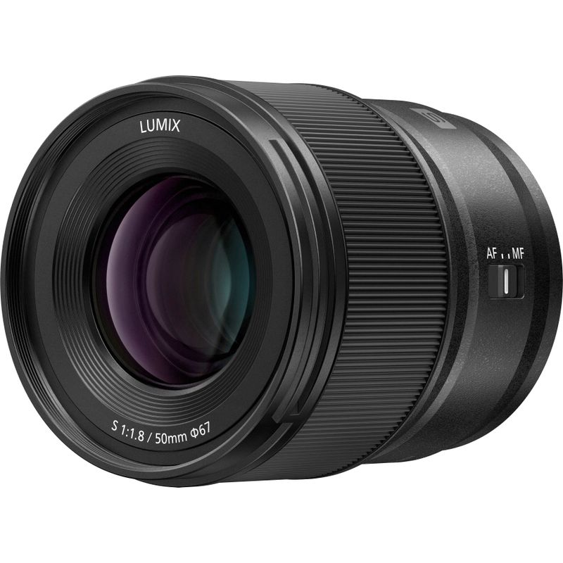 Panasonic - LUMIX S Series Camera Lens, 50mm F1.8 L-Mount Lens for Mirrorless Full Frame Digital Cameras, S-S50 - Black