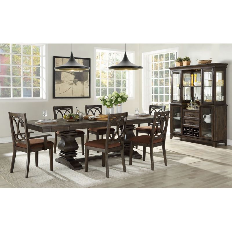 ACME Jameson Side Chair (Set-2), Brown Fabric & Espresso