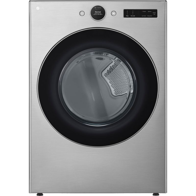 LG - 7.4 Cu. Ft. Stackable Smart Electric Dryer with Steam and Sensor Dry - Graphite Steel