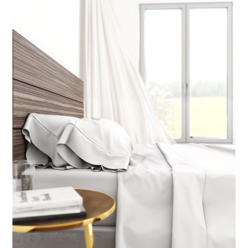 FlexSleep Bamboo Cotton White Sheets King