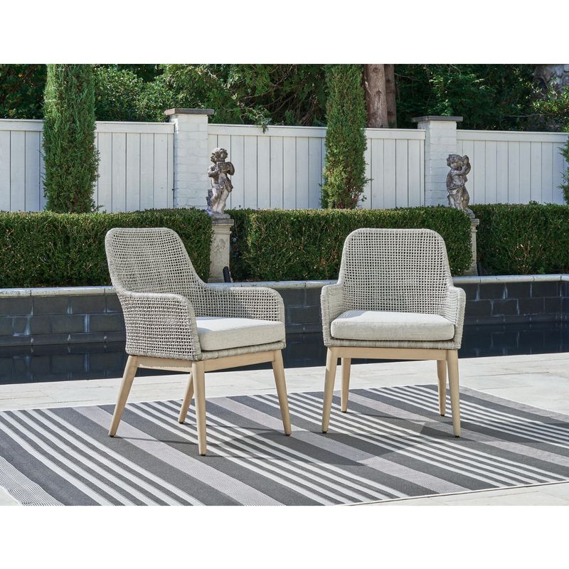 Seton Creek Outdoor Dining Arm Chair (Set of 2)