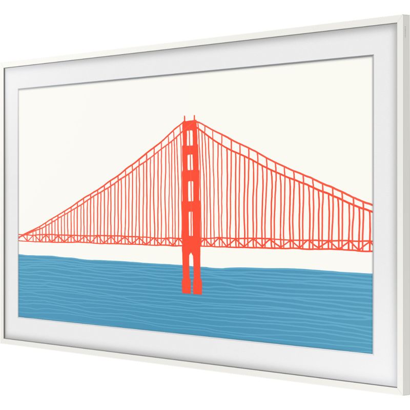 Samsung - 55" The Frame Customizable Bezel - Modern White