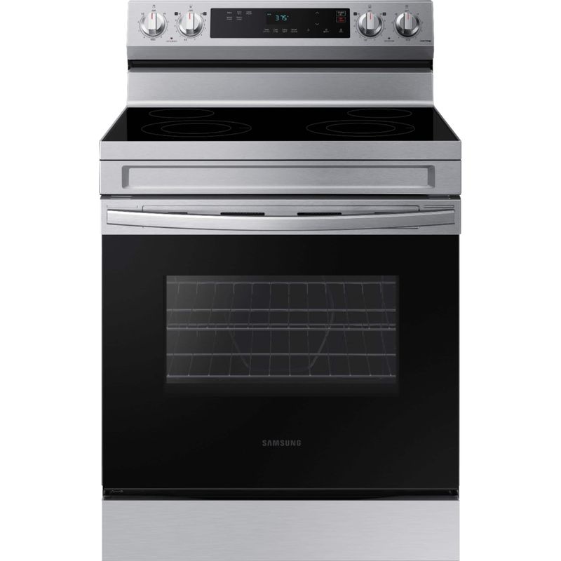 Samsung - 6.3 cu. ft. Freestanding Electric Range with WiFi and Steam Clean - Stainless Steel
