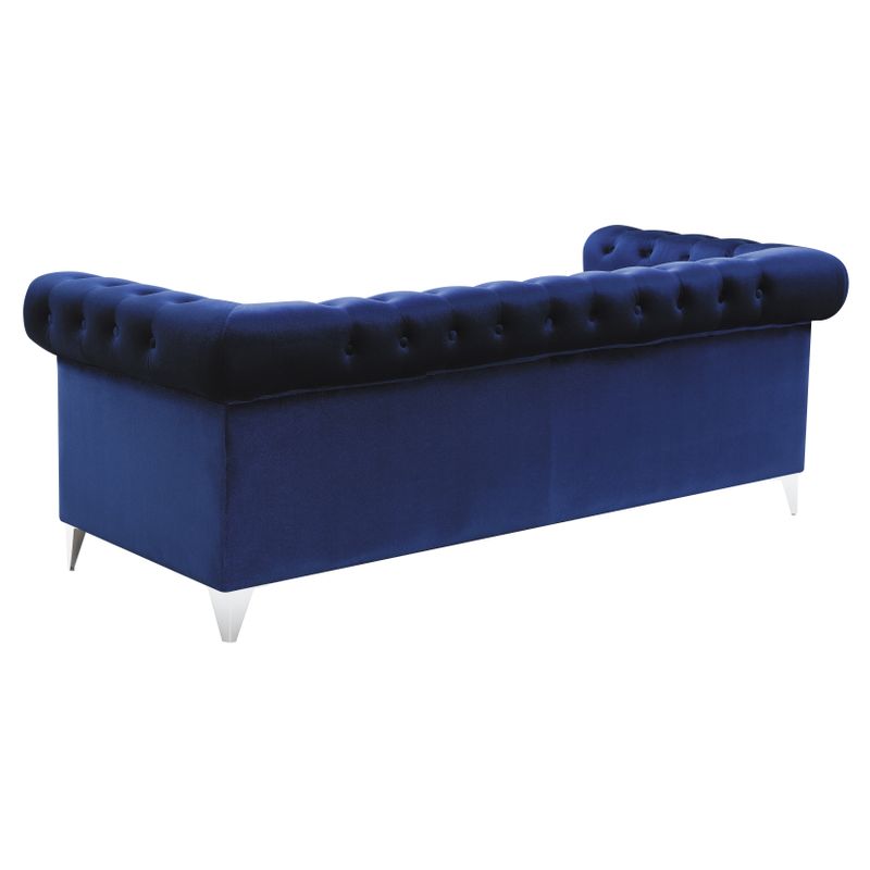 Bleker Tufted Tuxedo Arm Sofa Blue