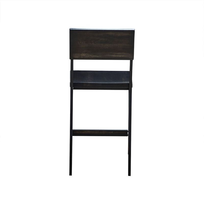 Scout 24" Black Metal. Wood Counter Stool