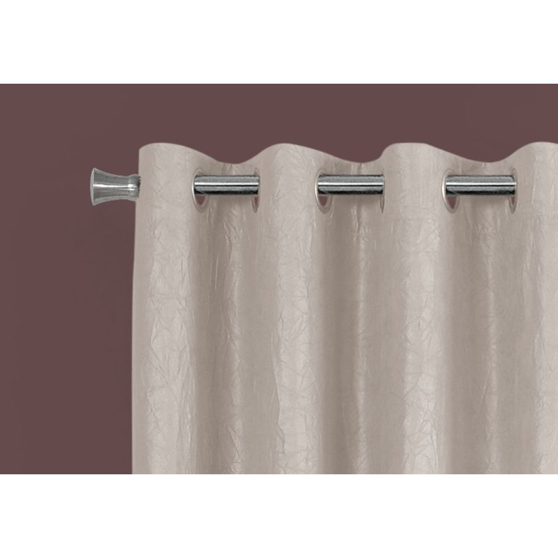 Curtain Panel/ 2pcs Set/ 54"W X 84"L/ Room Darkening/ Grommet/ Living Room/ Bedroom/ Kitchen/ Micro Suede/ Polyester/ Beige/ Contemporary/ M