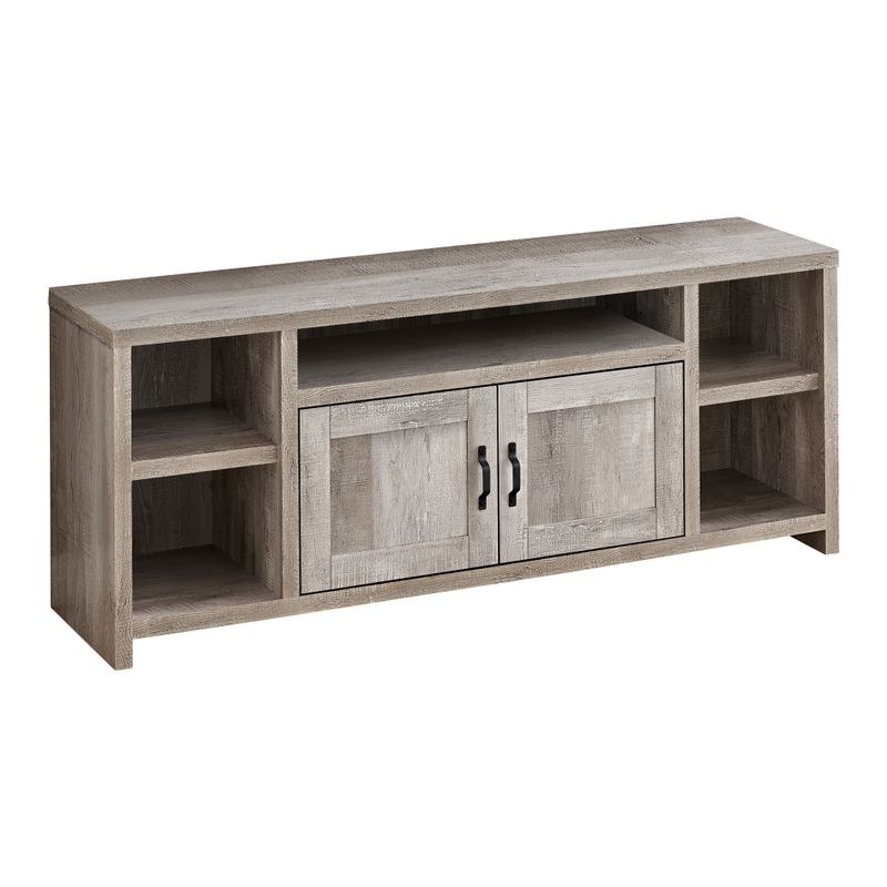 TV Stand/ 60 Inch/ Console/ Media Entertainment Center/ Storage Cabinet/ Living Room/ Bedroom/ Laminate/ Beige/ Transitional