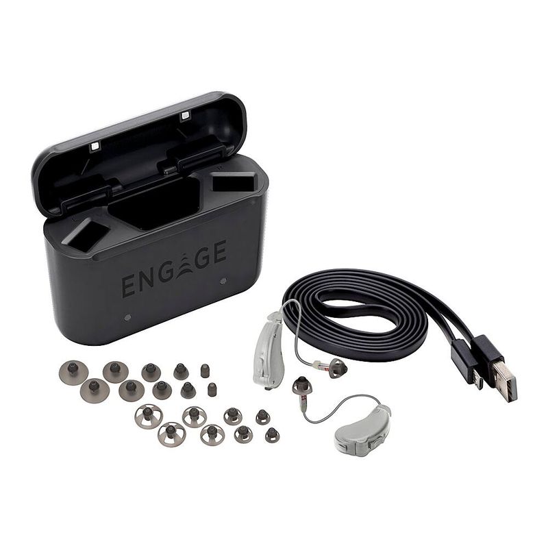 Lucid Hearing - OTC ENGAGE BTE RECHARGEABLE Hearing Aids (Android) - Gray