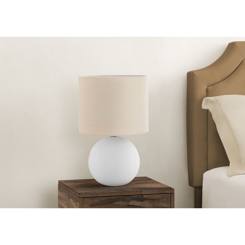 Lighting - 16"H Table Lamp Cream Ceramic / Cream Shade