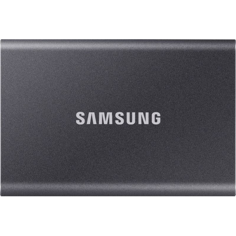 Samsung - T7 1TB External USB 3.2 Gen 2 Portable SSD with Hardware Encryption - Titan Gray
