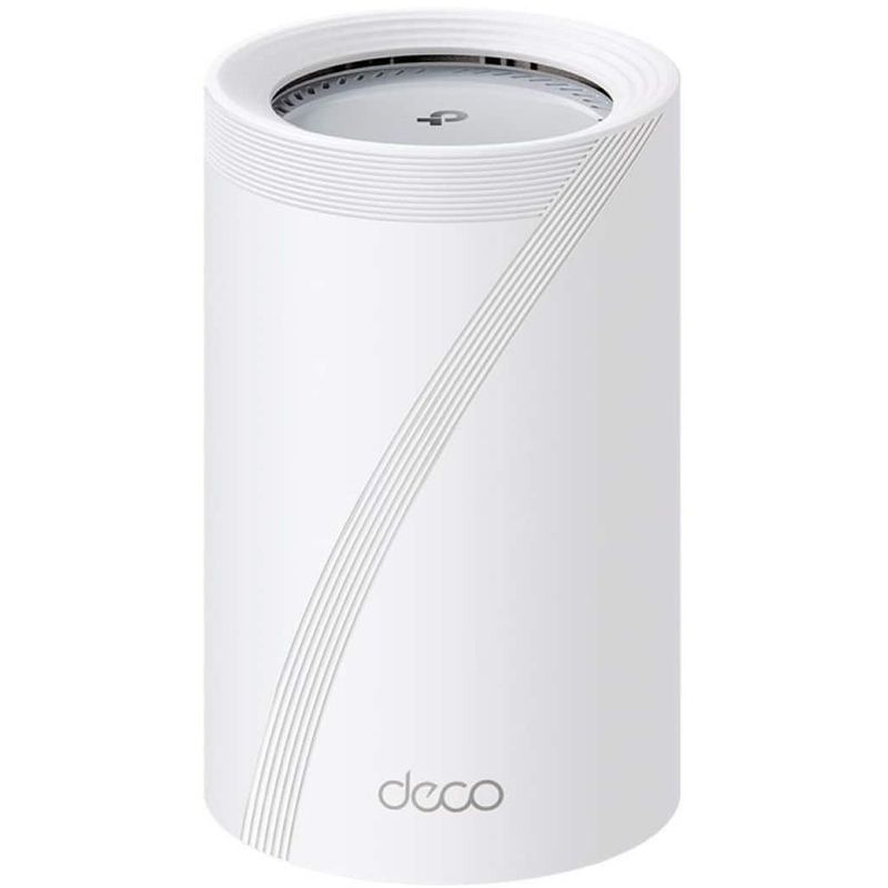 TP-Link - Deco BE65 Pro BE11000 Whole Home Tri-Band Wi-Fi 7 Mesh Router System with two 5-Gig Ports (1-pack) - White