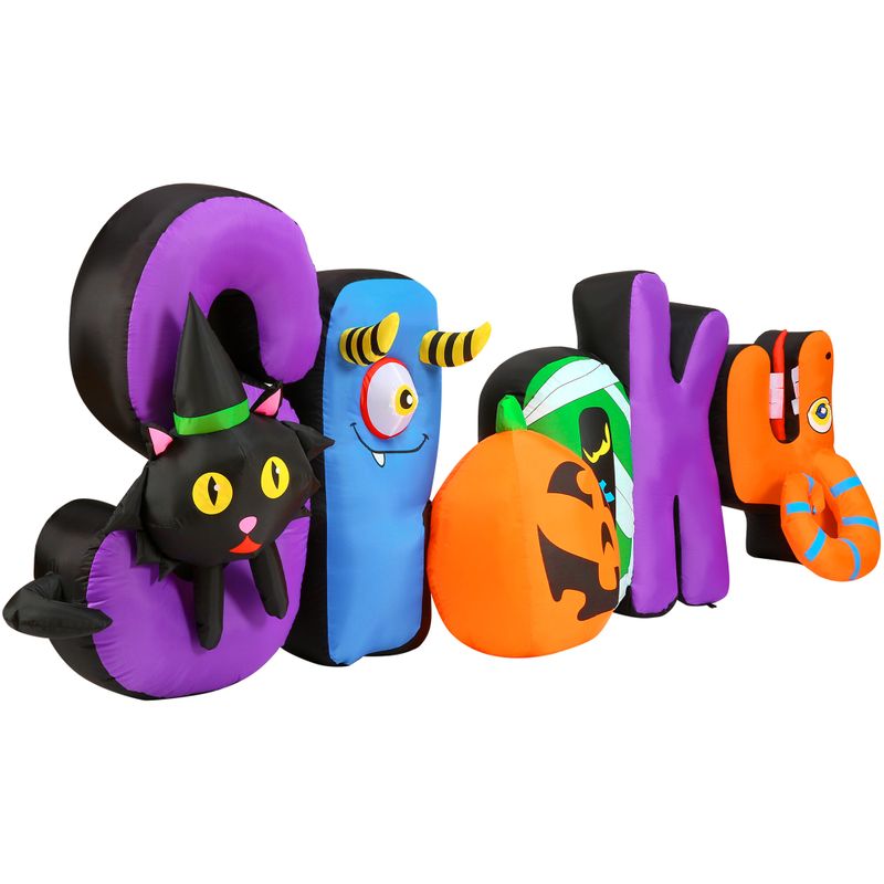 9-ft. Wide Prelit Inflatable Spooky Sign