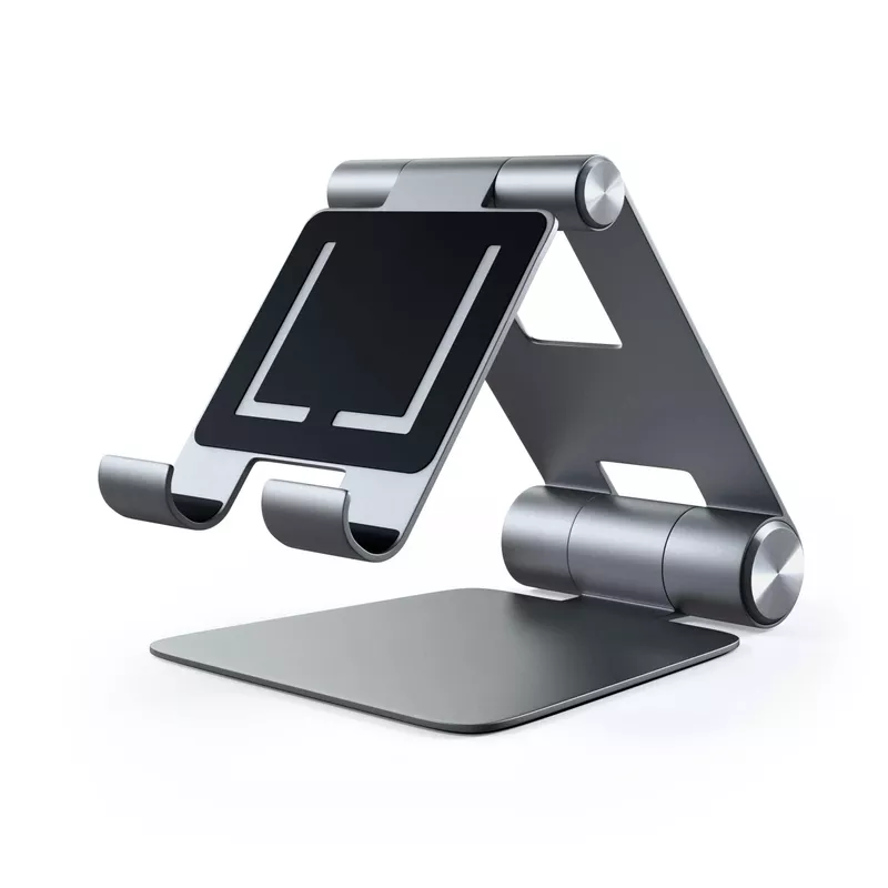 Satechi - R1 Aluminum Multi-Angle Foldable Tablet Stand - Compatible with iPad Pro, iPad Air, iPad Mini, iPhones and tablets - Space Gray