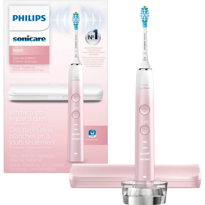 Philips Sonicare - 9000 Special Edition Rechargeable Toothbrush - Pink/White