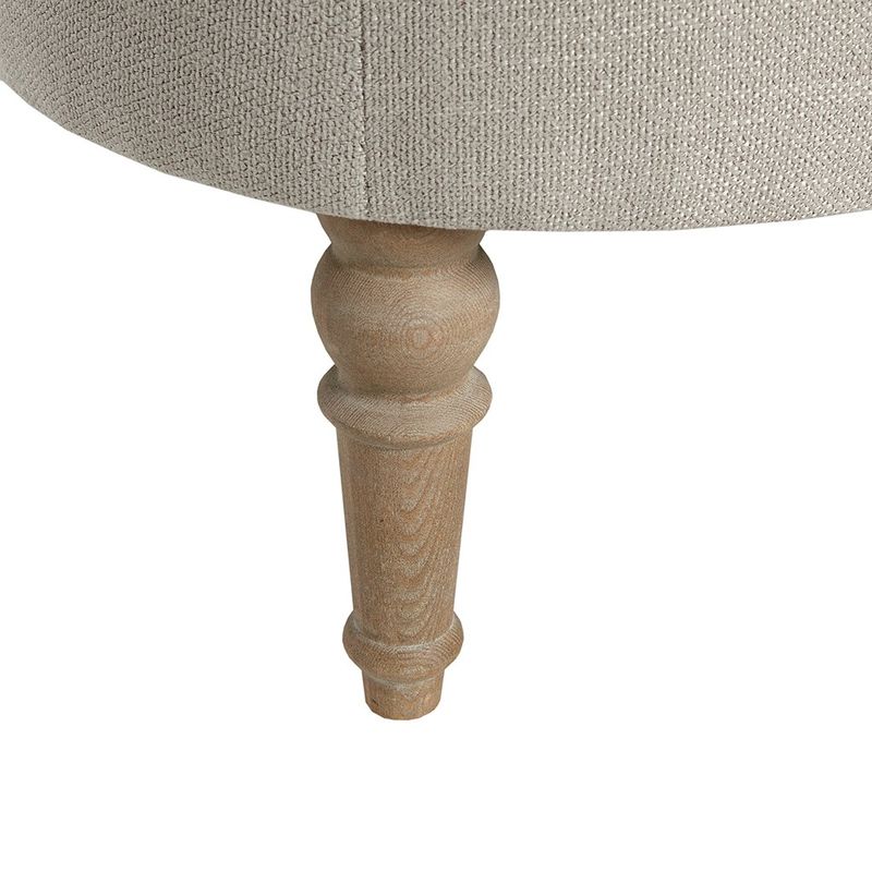 Merce Linen Oval Accent Ottoman