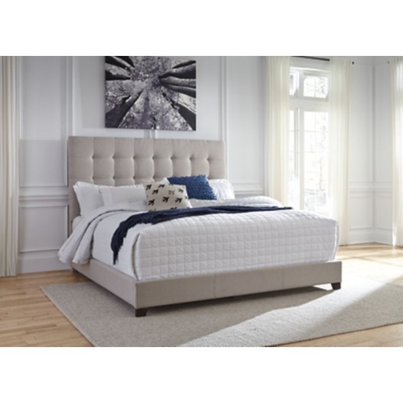 Beige Dolante Queen Upholstered Bed