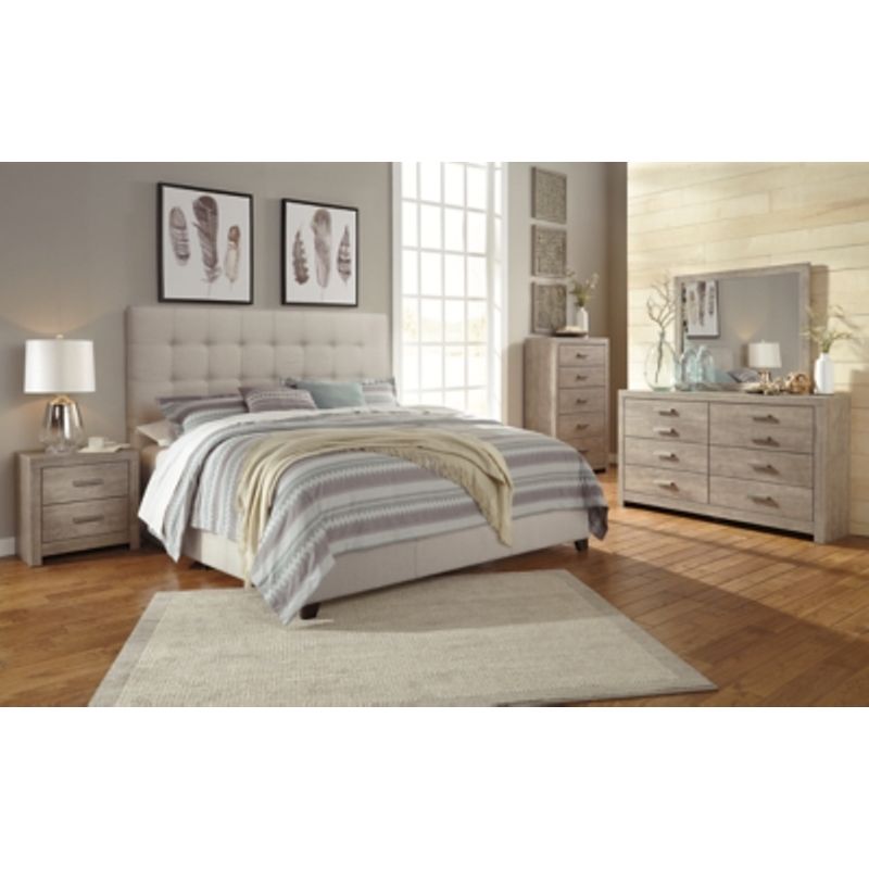 Beige Dolante Queen Upholstered Bed