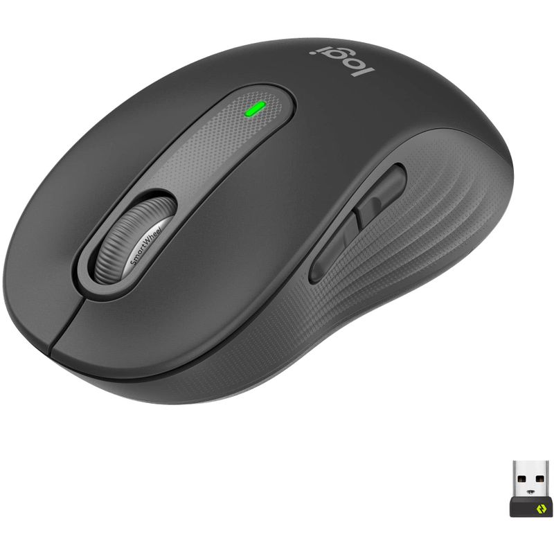 Logitech - Signature M650 Wireless Optical Mouse with Silent Clicks - Wireless - Graphite