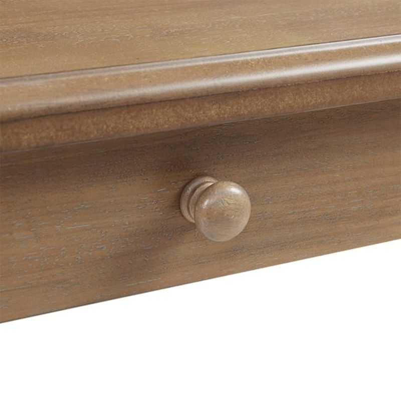 Natural Tabitha Solid Wood Desk with 1 Drawer and turned legs