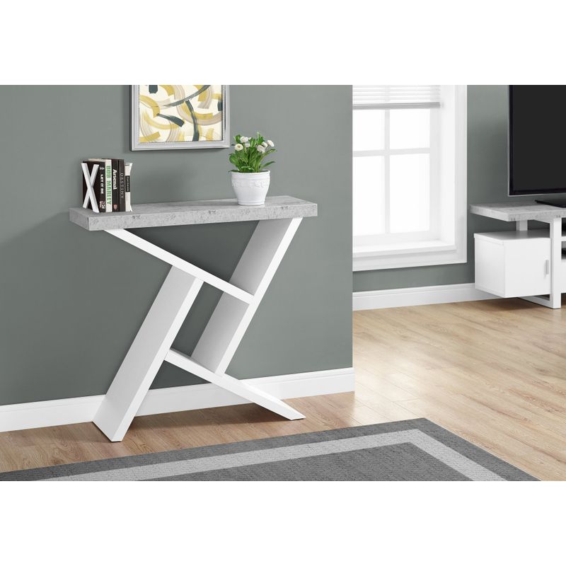 Accent Table/ Console/ Entryway/ Narrow/ Sofa/ Living Room/ Bedroom/ Laminate/ Grey/ White/ Contemporary/ Modern