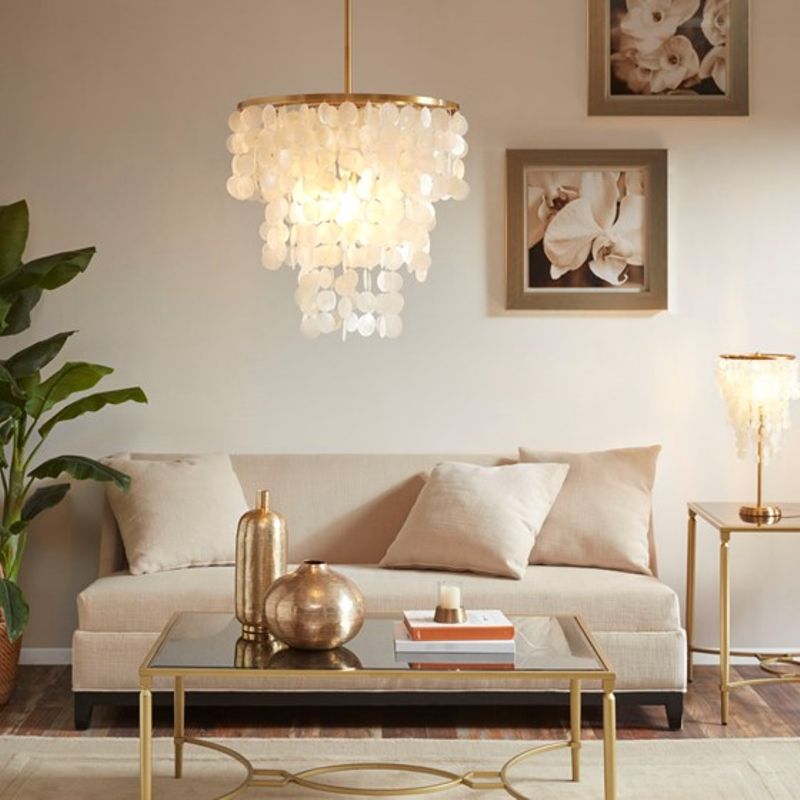 Isla Layered Capiz Chandelier